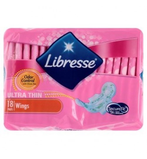 Libresse 含绿茶香气防异味超薄装卫生巾 （有翼）